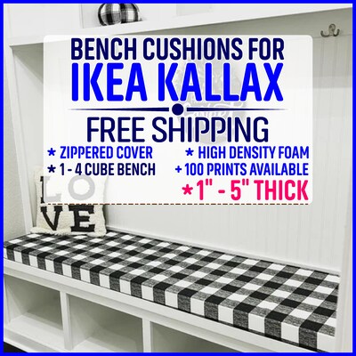 BENCH CUSHION for IKEA Kallax - Cushion for Kallax with Polyester - image1